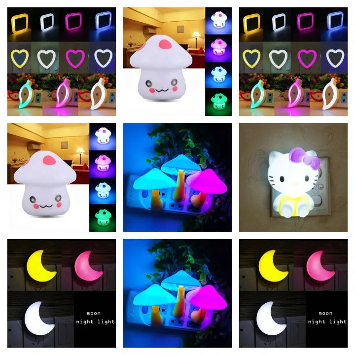 LED Night Light Mini Light Wireless Sensor Control EU US Plug Nightlight Lamp For Children Kids Living Room Bedroom Lighting - AlifdukanAlifdukan types here :)