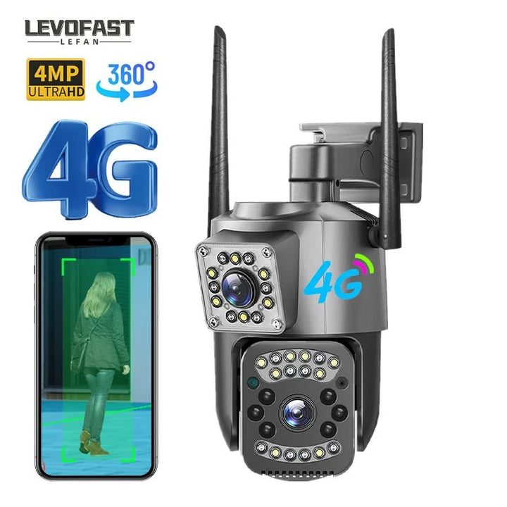 LEVOFAST Outdoor Waterproof WIFI CCTV Security Ip Camera 4G Sim Card V380 Pro Network Camera - AlifdukanAlifdukan types here :)