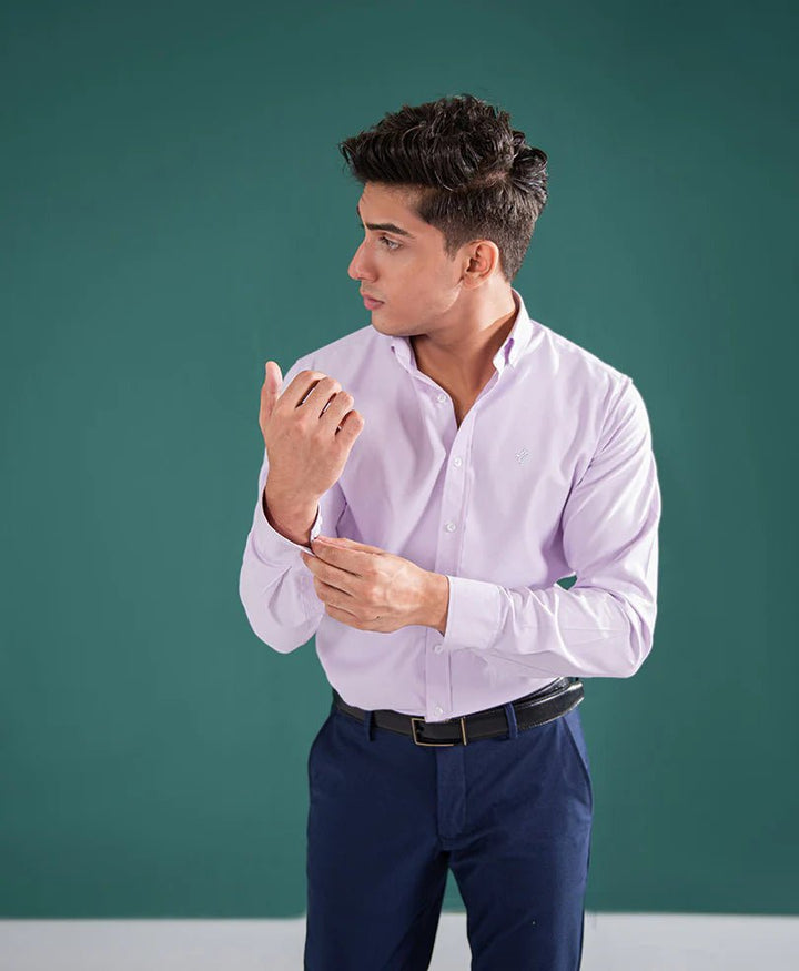 Lilac Oxford Shirt (Slim / Modern Fit) - AlifdukanAlifdukan types here :)