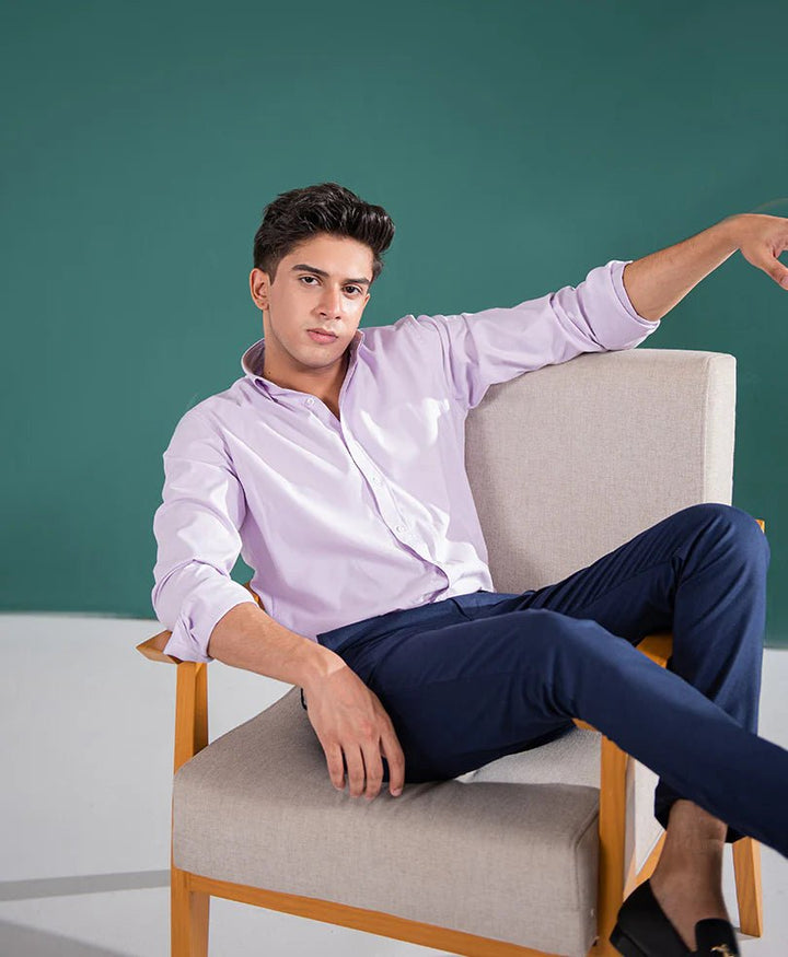 Lilac Oxford Shirt (Slim / Modern Fit) - AlifdukanAlifdukan types here :)