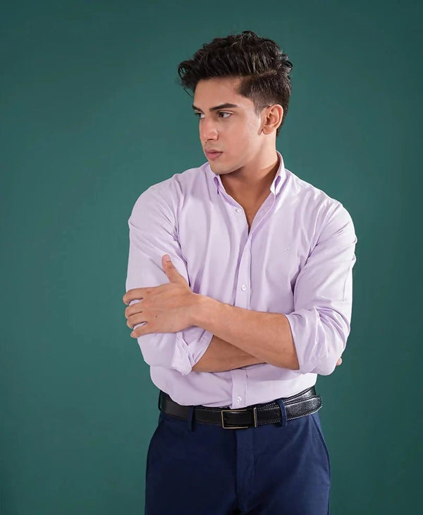 Lilac Oxford Shirt (Slim / Modern Fit) - AlifdukanSmart Online Collection types here :)