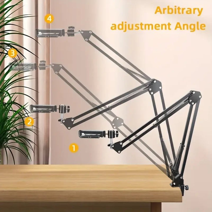 Lomoo Iron Cantilever Mobile Phone Holder, 360 Degree Rotation.