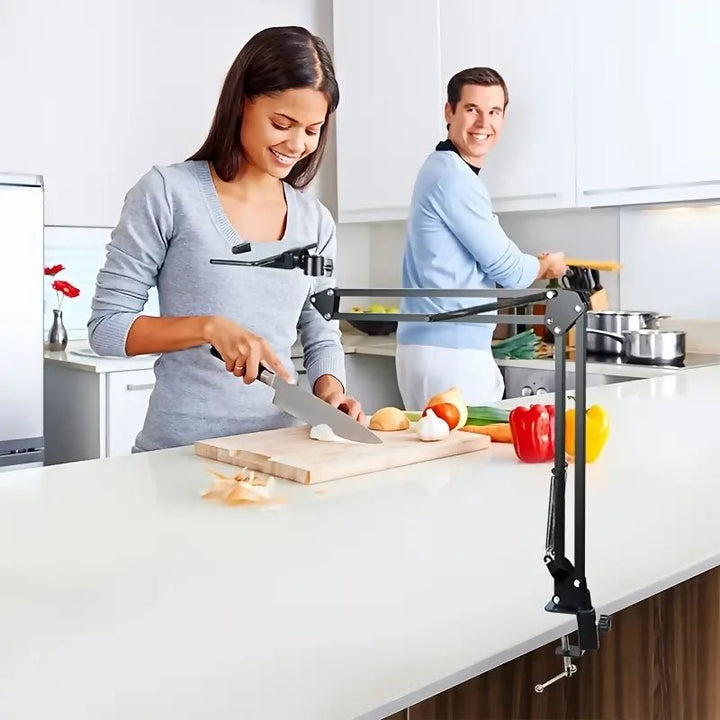 Lomoo Iron Cantilever Mobile Phone Holder, 360 Degree Rotation.