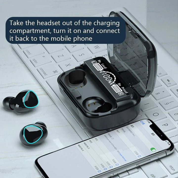 M10 Wireless Earbuds Bluetooth Earphones Noise Cancellation - AlifdukanEver Green types here :)