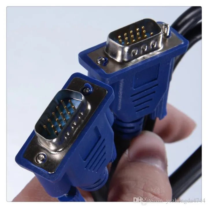 Male to Male VGA Cable15 Pin Plug Computer Monitor Cable Wire Cord 4.2ft Genuine Original - AlifdukanAlifdukan types here :)