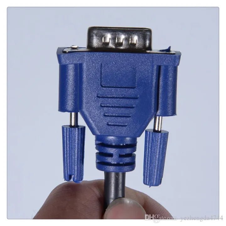 Male to Male VGA Cable15 Pin Plug Computer Monitor Cable Wire Cord 4.2ft Genuine Original - AlifdukanAlifdukan types here :)