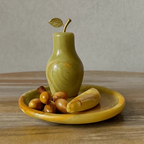 Marble Fruit Arrangement on a Sunny Afternoon - AlifdukanBUY AURA.PK types here :)