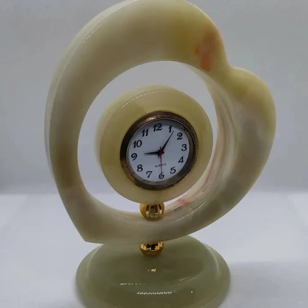 Marble Heart Shape Watch | Natural Onyx Marble Desk Clock | Unique Marble Timepiece Decorative Marble Clock, Luxury Marble Watch, Unique Home Décor, Stone Table Clock, Marble Gift Item, Heart Shape Table Clock - AlifdukanSheeza Nisar Ahmad types here :)