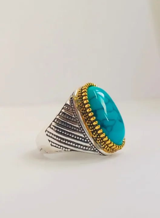 Mens Handmade Ring, Turkish Handmade Silver Men Ring, Ottoman Mens Ring - AlifdukanAlifdukan types here :)