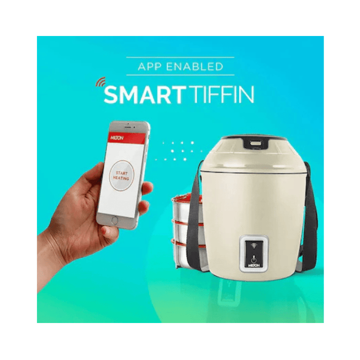 Milton Smart Electron Wireless Bluetooth Tiffin Box, Standard, Beige - AlifdukanAlifdukan types here :)