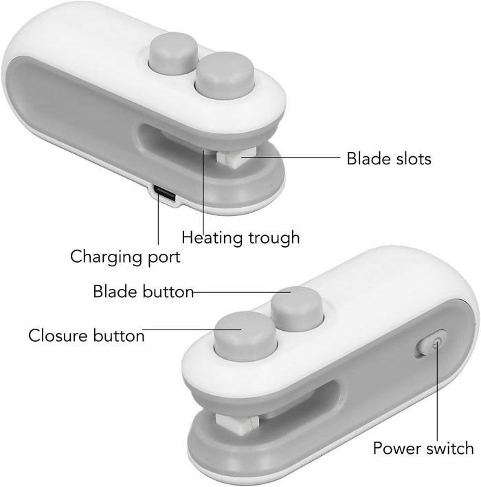 Mini Bag Sealer for Reseal Snacks and Saving,Rechargeable 2 in 1 USB Type C - AlifdukanAsh Findings types here :)