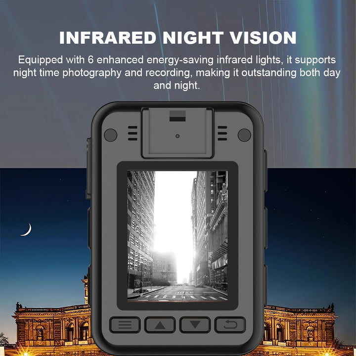 Mini Body Camera Video Recorder, Waterproof Wearable Video Recorder with Night Vision, HD1080P,9 - 10 HR Battery Life, 2.0 inch Screen, for Law Enforcement，Security Guard， - AlifdukanAlifdukan types here :)