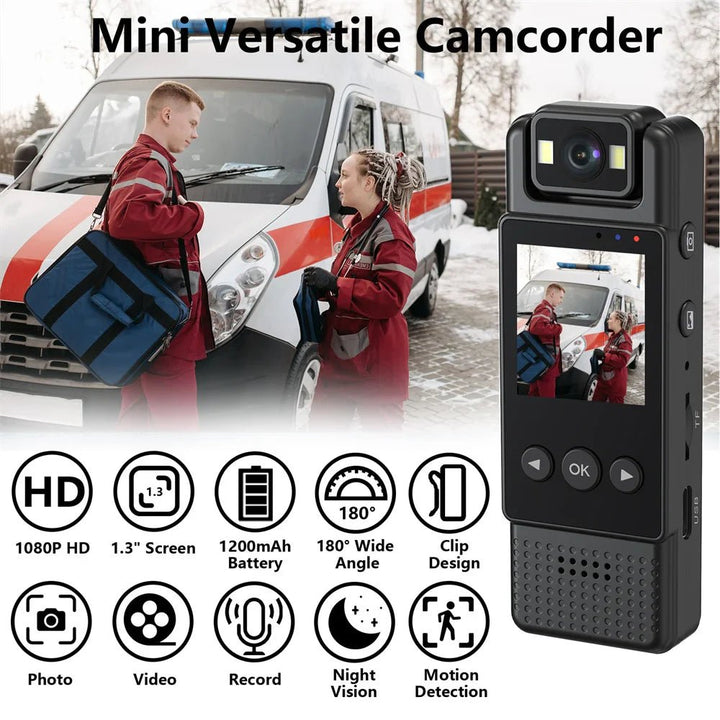 Mini Body Camera WiFi Video Recorder 1080P Wearable Night Vision - AlifdukanAlifdukan types here :)