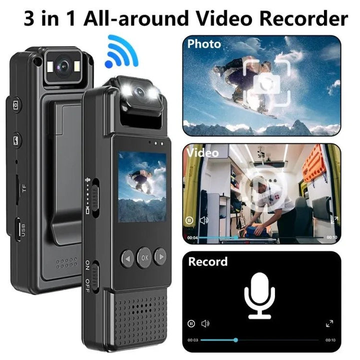 Mini Body Camera WiFi Video Recorder 1080P Wearable Night Vision - AlifdukanAlifdukan types here :)