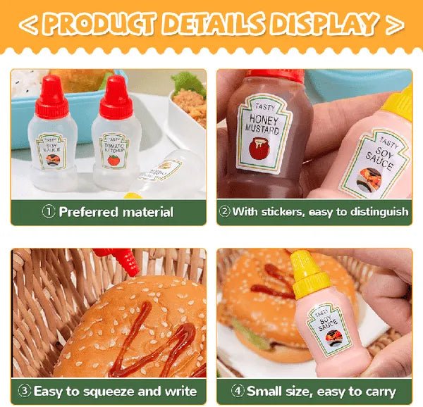 Mini Condiment Bottles/ Mini Ketchup Bottles (pack of 2) - AlifdukanAlifdukan types here :)