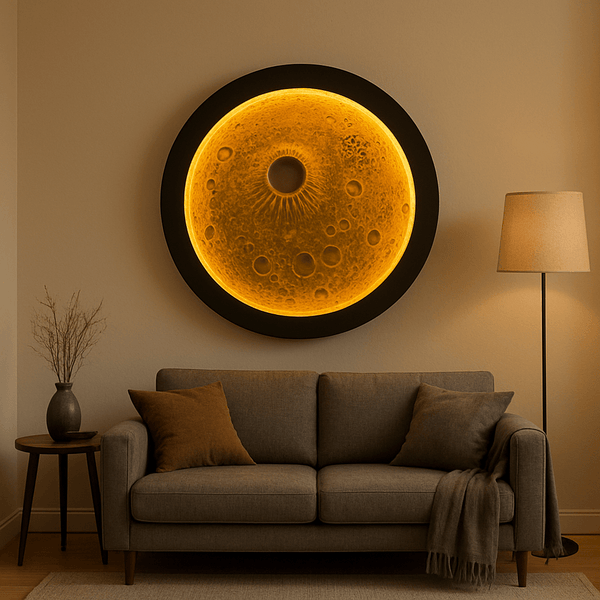 Modern LED Moon Wall Light Decor (Dimensions 18*18 Inch) - AlifdukanMini Supplier types here :)