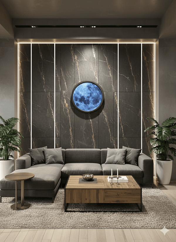 Modern LED Moon Wall Light Decor (Dimensions 18*18 Inch) - AlifdukanRebel store types here :)