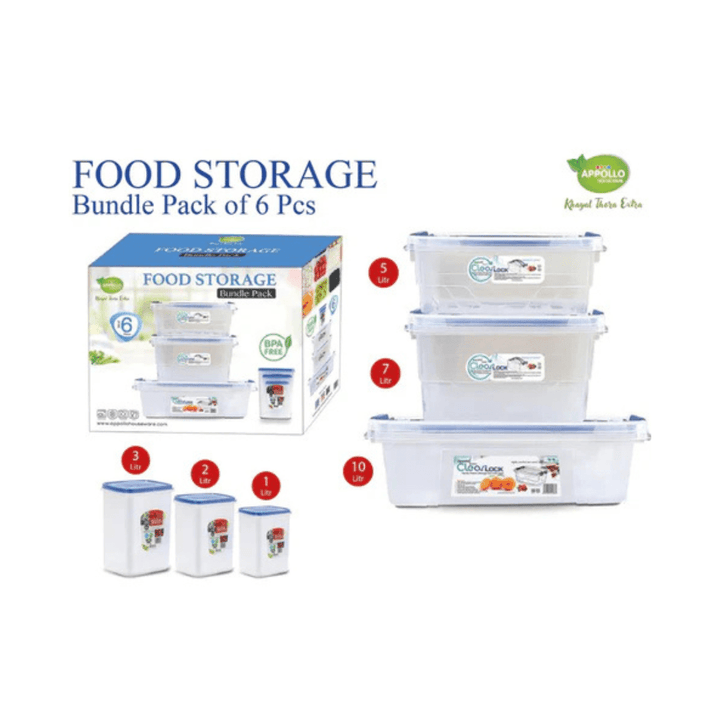 MULTIPURPOSE STORAGE BUNDLE 6 PCS SET - AlifdukanAlifdukan types here :)