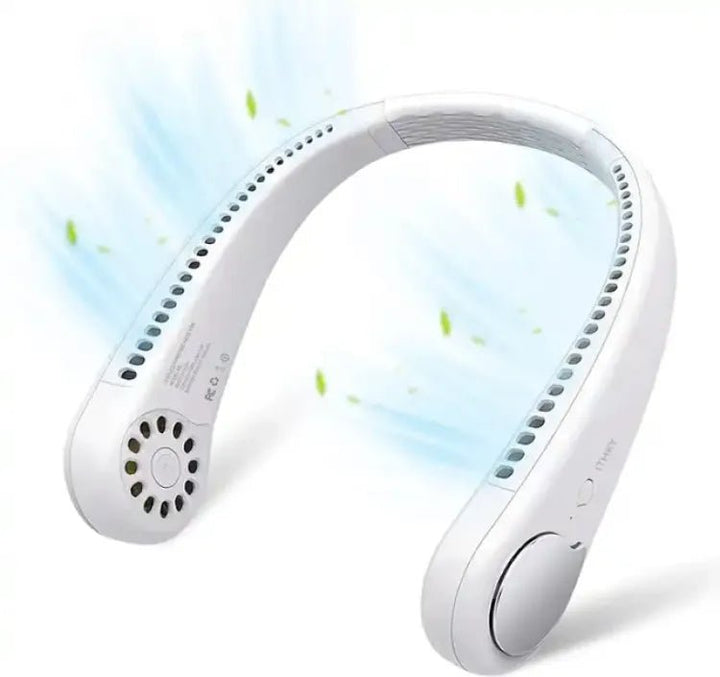 Neck Fan Portable Bladeless neck fans rechargeable USB Cooling Fan Super Strong hanging neck fan Portable Personal Fan Super Quiet Fan Dual Cooling Fan Summer Fan for Outdoor Sports Home Office Travel - AlifdukanAlifdukan types here :)