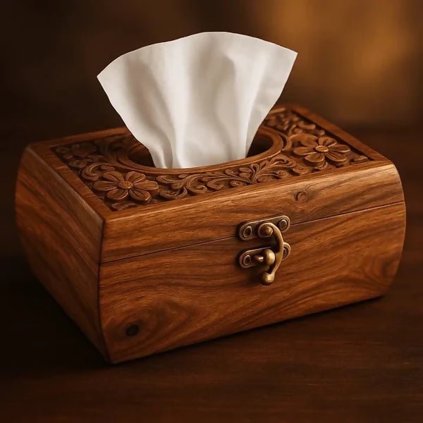 Nest Wooden Tissue Box - AlifdukanBUY AURA.PK types here :)