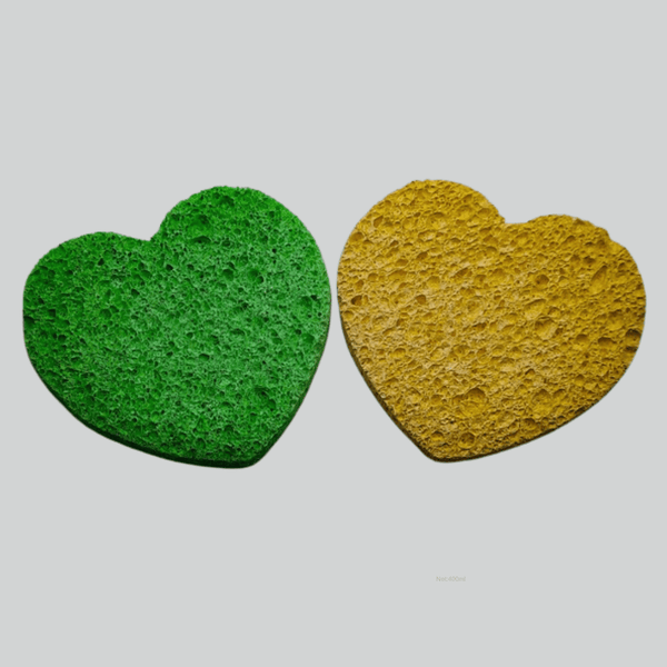 New !! Heart Shape compressed facial cleaning expanding sponge - AlifdukanAlifdukan types here :)