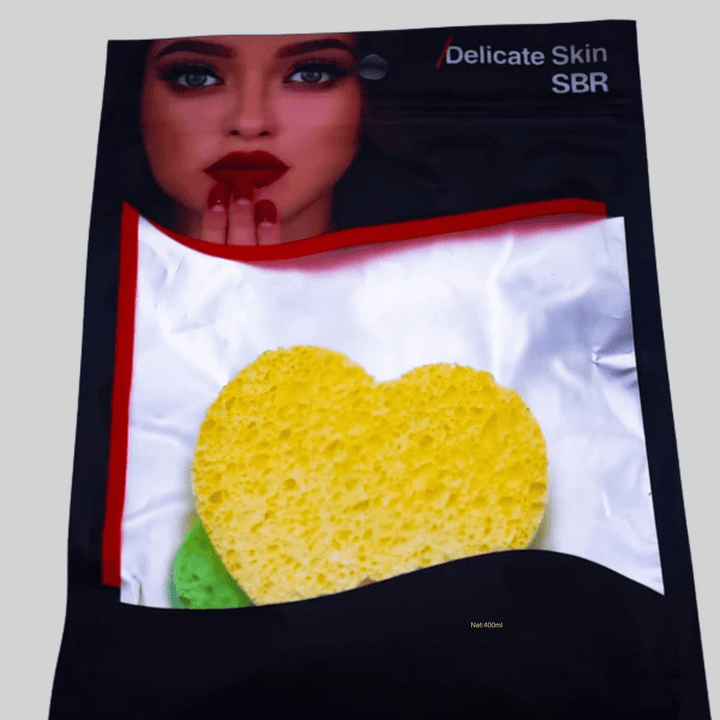 New !! Heart Shape compressed facial cleaning expanding sponge - AlifdukanAlifdukan types here :)
