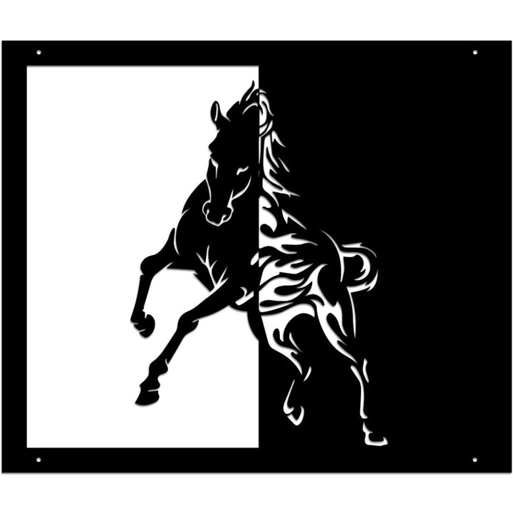 Next Dacor Wall Mounted Running Horse Metal Wall Art Dacor for Home Kitchen & Living Room(18x15 inch, Black) - AlifdukanAlifdukan types here :)