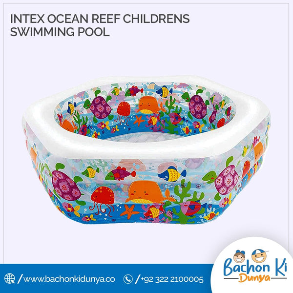 Ocean reef Children pool intex aquarium ( 75" L x 70" W x 24" H ) - AlifdukanAlifdukan types here :)