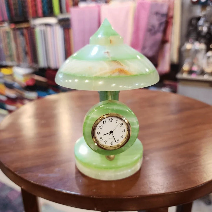 Onyx Marble Umbrella Clock | Natural Stone Table Clock | Elegant Luxury Home & Office DécorMarble Timepiece, Decorative Stone Watch, Luxury Marble Clock, Unique Marble Home Décor, Onyx Stone Clock, Premium Table Clock - AlifdukanSheeza Nisar Ahmad types here :)