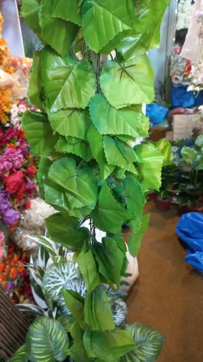 Pack of 12 Artificial Money Plant Leaf Bails 8ft Length Green Hanging Garland for Home, Office, Wedding, and Festival Decoration - AlifdukanAlifdukan types here :)