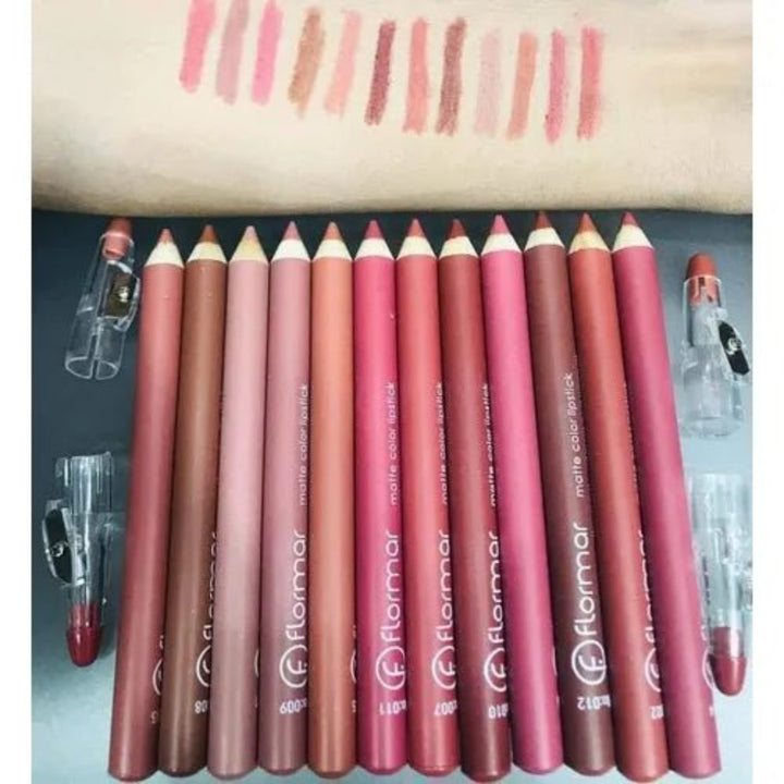 Pack of 6 or 12 Lip Liners Pencils LipPencils Nude Dark Shades Matte Waterproof - AlifdukanAlifdukan types here :)