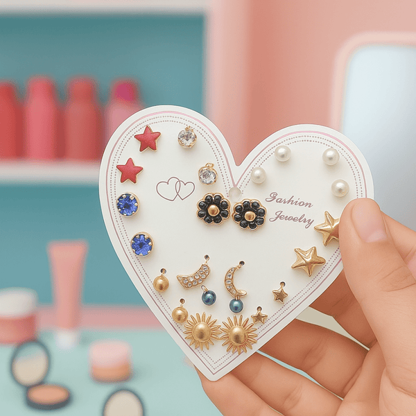 pairs beautiful trendy stud style pairings for women - AlifdukanAlifdukan types here :)