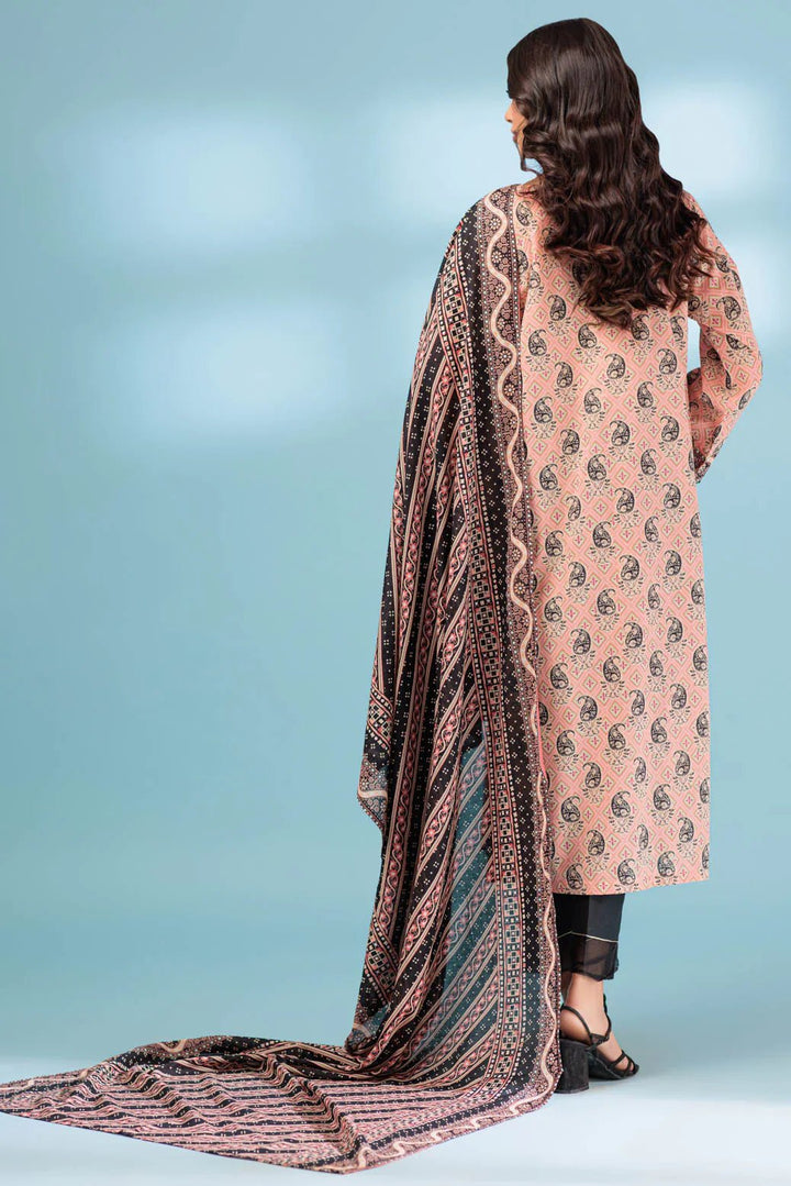 PEACH - LAWN - 3 PIECE (SSS233P73) - AlifdukanAlifdukan types here :)