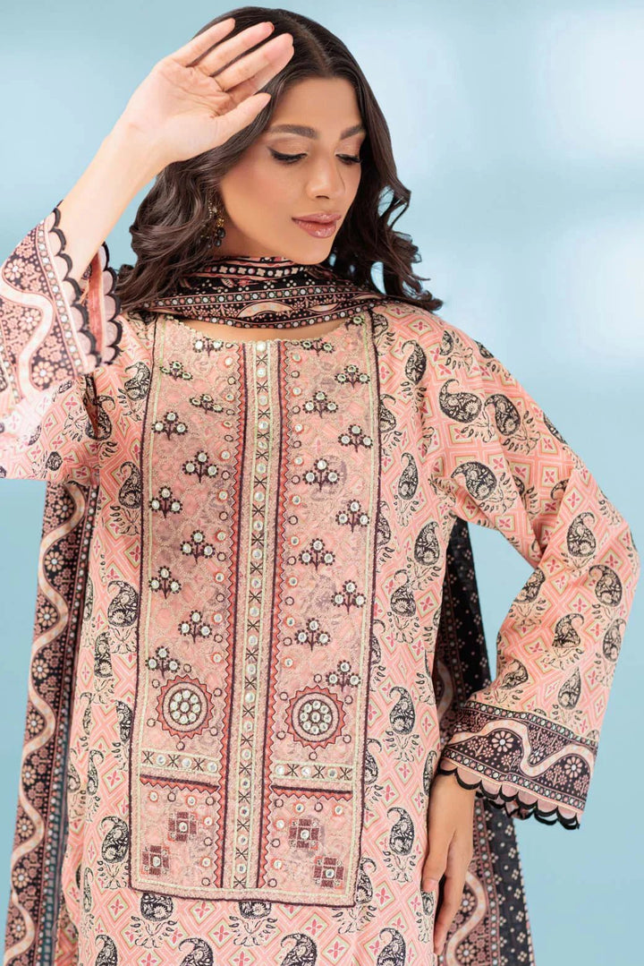 PEACH - LAWN - 3 PIECE (SSS233P73) - AlifdukanAlifdukan types here :)