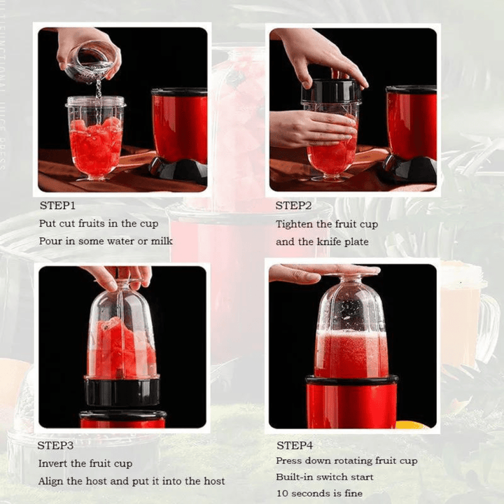Portable Electric Juicer Automatic Fruit Blender Multifunctional Home Juicers Mixer Machine Blenders foy Kitchen Home - AlifdukanAlifdukan types here :)