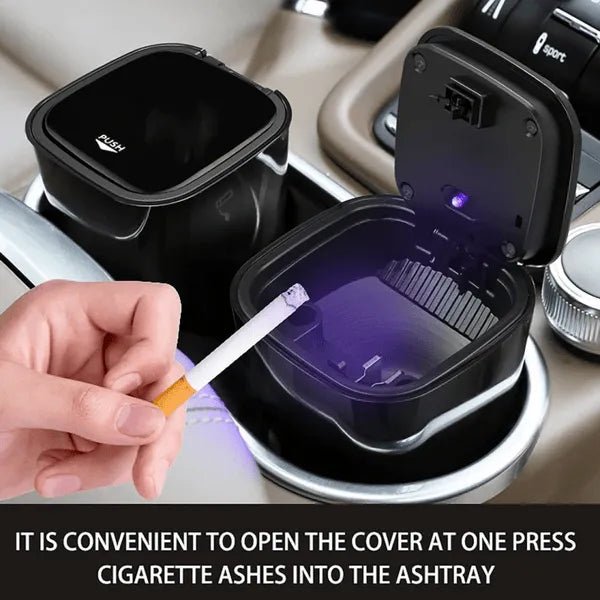 Portable Travel Car Ashtray With Led With Compass - AlifdukanAlifdukan types here :)