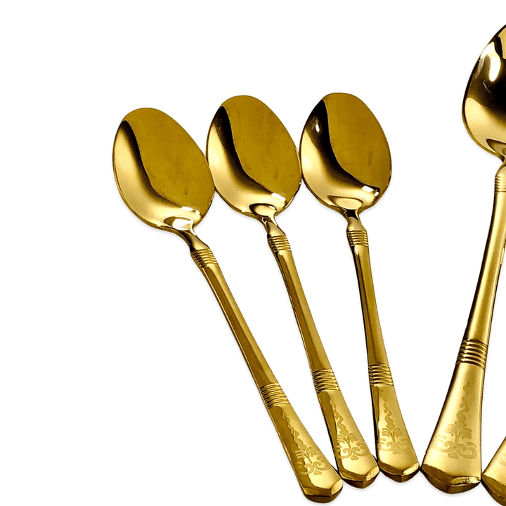 Premium Golden Cutlery Set (Set of 24) - AlifdukanAlifdukan types here :)