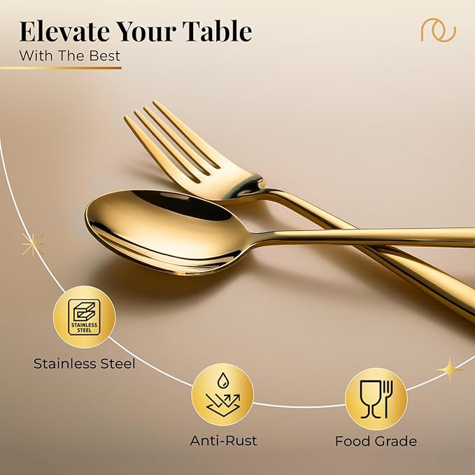 Premium Golden Cutlery Set (Set of 24) - AlifdukanAlifdukan types here :)