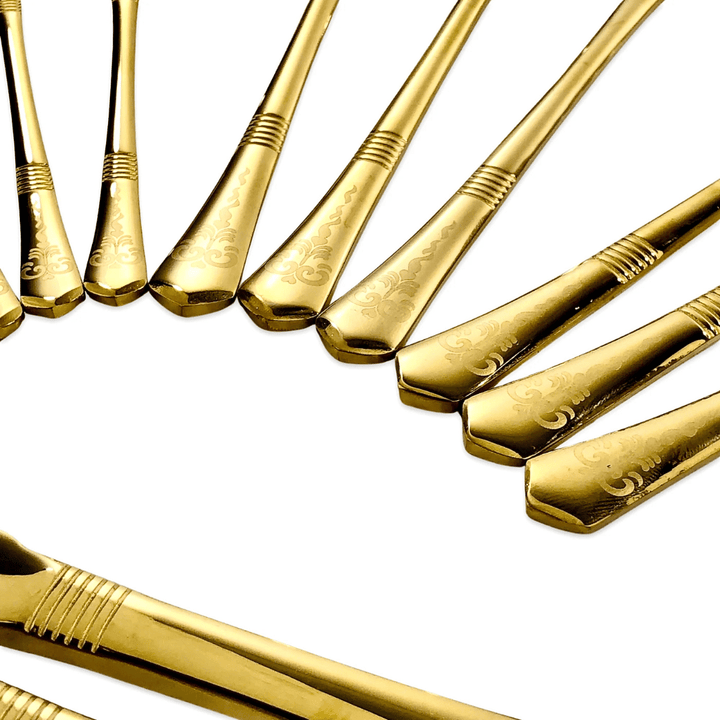 Premium Golden Cutlery Set (Set of 24) - AlifdukanAlifdukan types here :)