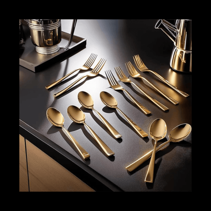Premium Golden Cutlery Set (Set of 24) - AlifdukanAlifdukan types here :)