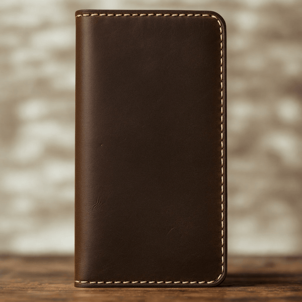 Premium Leather Long Wallet – Dark Brown - Alifdukanstylebyalif types here :)
