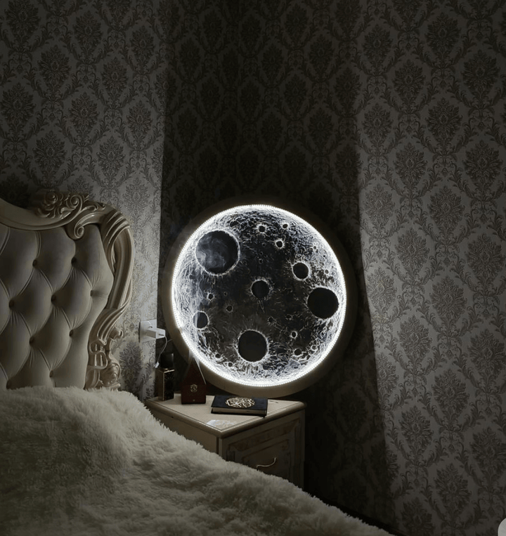 Premium Quality Moon Light Wall Hanging Hand Made Art Moon Light Decorative Moon Lamp - AlifdukanAlifdukan types here :)