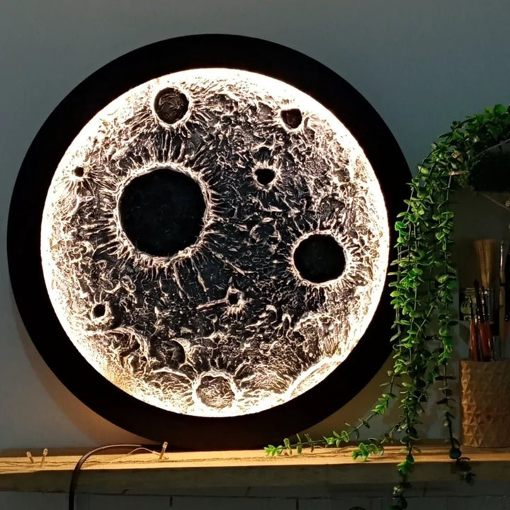 Premium Quality Moon Light Wall Hanging Hand Made Art Moon Light Decorative Moon Lamp - AlifdukanAlifdukan types here :)