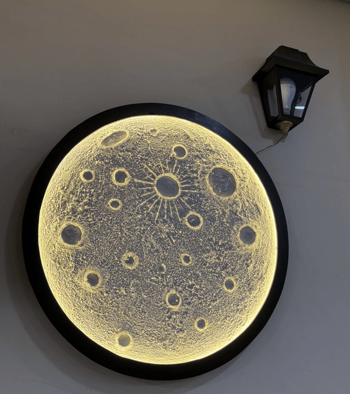 Premium Quality Moon Light Wall Hanging Hand Made Art Moon Light Decorative Moon Lamp - AlifdukanAlifdukan types here :)