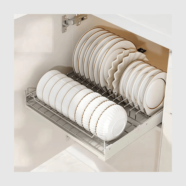 Pull out Cabinet Organizer Fixed with Adhesive Nano Film, Slide out Dish Drying Rack for Kitchen Cabinets, Pull Out Drawer for Kitchen Under Sink Organizer - AlifdukanAlifdukan types here :)