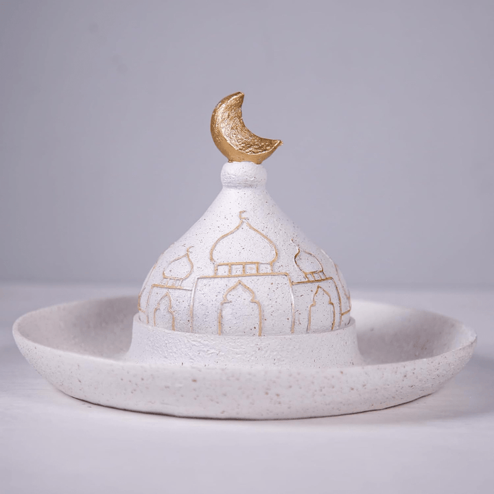 Ramadan Eid Home Decorations for Home 2025 Gold and White Mosque Tower Islamic Eid Mubarak decore - AlifdukanAlifdukan types here :)
