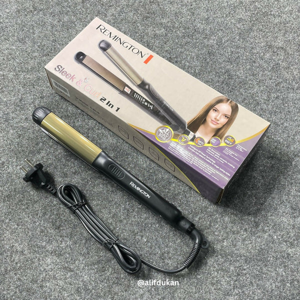 REMINGTON 2 In 1 Sleek & Curl Hair Straightener( Model S - 8016) - AlifdukanSmart Online Collection types here :)