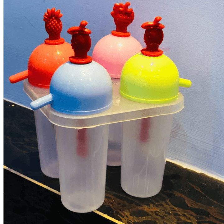 Reusable 4 - Grids Frozen Ice Cream Lolly Mould Tray with Stand DIY Kitchen Tool hot sales - AlifdukanAlifdukan types here :)