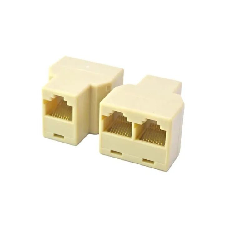 RJ45 3 Way Network Cable Adapter Splitter Extender Plug Coupler RJ45 Ethernet Connector Splitter 1 To 2 Socket Internet Cable Cat 5/6 - AlifdukanAlifdukan types here :)