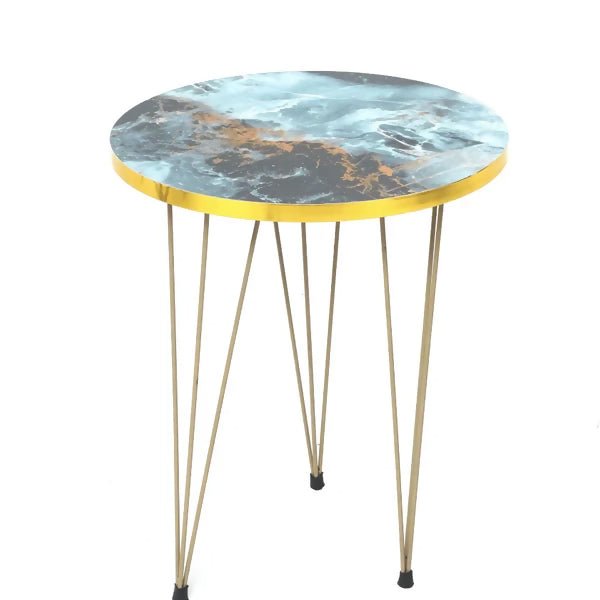 Round White/Black Side Table / Coffee Table - AlifdukanBUY AURA.PK types here :)